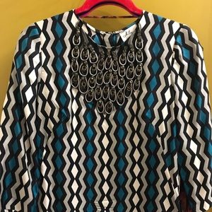 Milly Diamond Blouse size 4 worn 1 time!